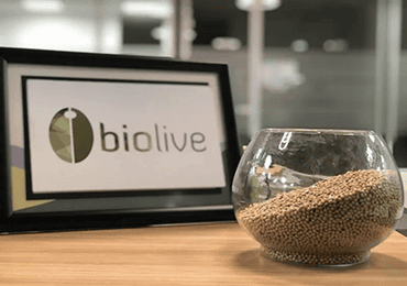 Three guys, actually using olive pits, making bioplastics!